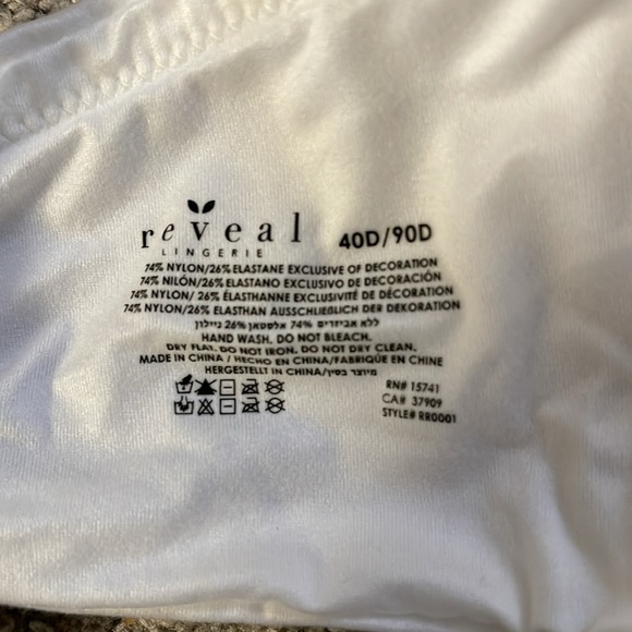 2pk - Reveal Womens Lightly Lined Demi Bra Style RR0001 - Pearl White - Picture 3 of 4